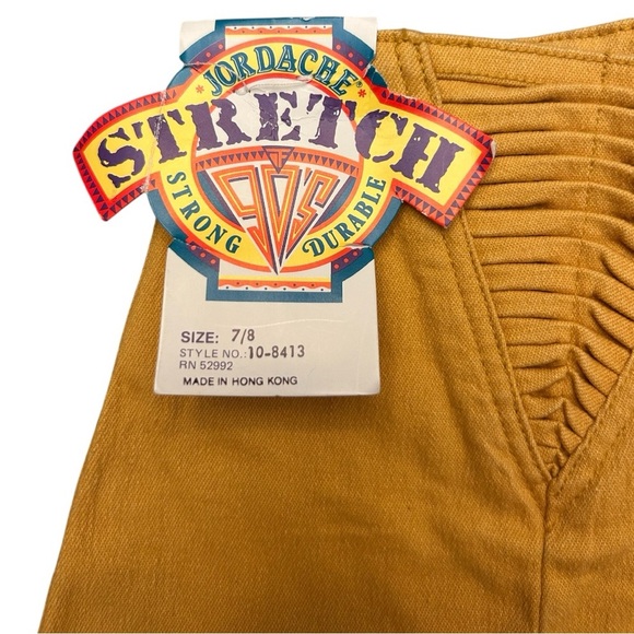Vintage 90s Jordache Yellow High-Waisted Stretch Denim Shorts Juniors Size 7/8 - Picture 6 of 9